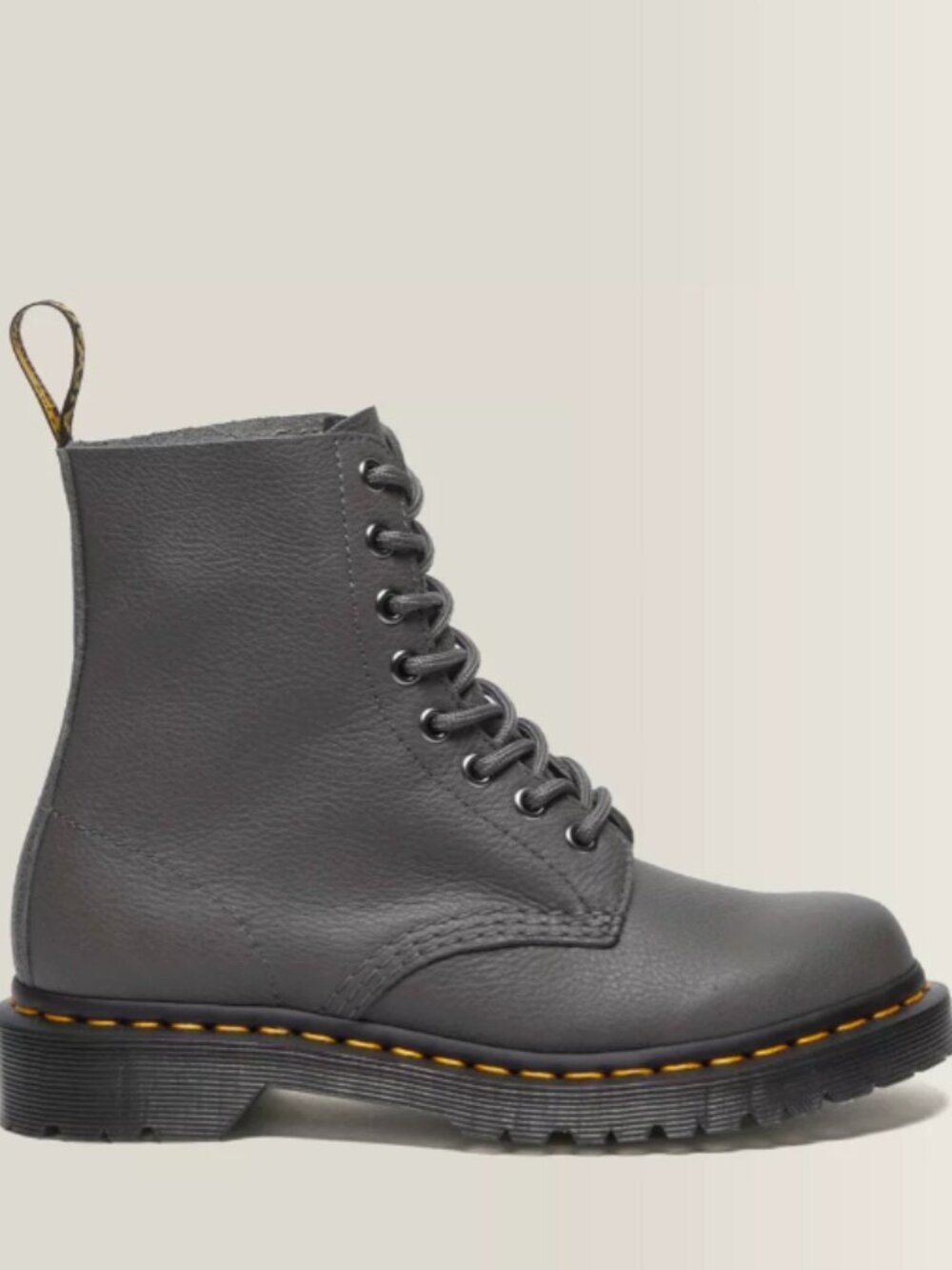 New With Box Dr Martens 1460 Pascal Virginia Leather Lace up Boots In Gunmetal